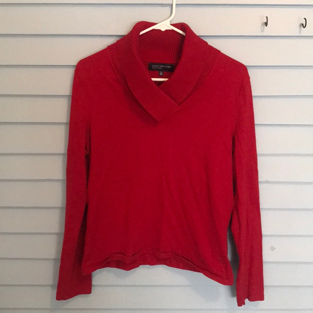 Jones New York red cotton sweater